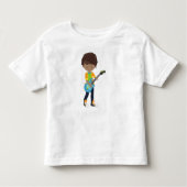 Afro-Amerikaanse Jongen, Rock Jongen, Gitarist Kinder Shirts (Voorkant)