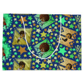 Afro-Amerikaanse jongens en geometrische vormen op Groot Cadeauzakje (Achterkant)