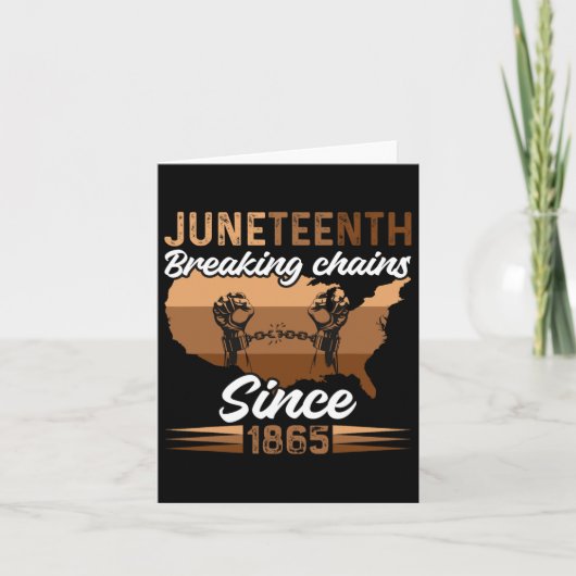 Afro-Amerikaanse Juneteenth 1865 Kaart (Voorkant)