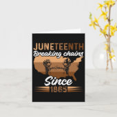 Afro-Amerikaanse Juneteenth 1865 Kaart (Gele Bloem)