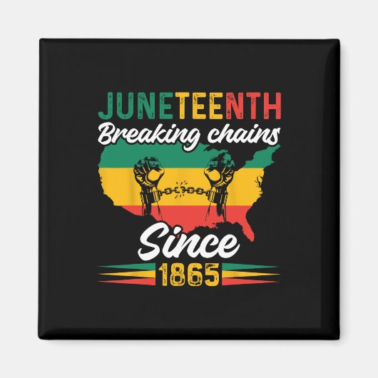 Afro-Amerikaanse Juneteenth 1865 Zwarte Geschieden Magneet (Voorkant)