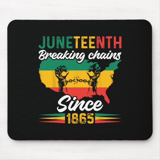 Afro-Amerikaanse Juneteenth 1865 Zwarte Geschieden Muismat (Voorkant)
