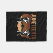 Afro-Amerikaanse Juneteenth Afrikaanse Zwarte Gesc Fleece Deken (Voorkant (Horizontaal))