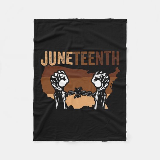 Afro-Amerikaanse Juneteenth Afrikaanse Zwarte Gesc Fleece Deken (Voorkant)