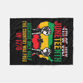 Afro-Amerikaanse Juneteenth Black Geschiedenis Maa Fleece Deken (Voorkant (Horizontaal))