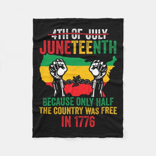 Afro-Amerikaanse Juneteenth Black Geschiedenis Maa Fleece Deken (Voorkant)