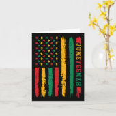 Afro-Amerikaanse Juneteenth-vlag 1865 Vrijheidsdag Kaart (Gele Bloem)