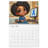 Afro-Amerikaanse kalender CHIBI medisch personeel (Mar 2027)