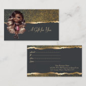 Afro-Amerikaanse kapper Confetti Border Black Kortingskaartje (Voorkant / Achterkant)