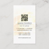 Afro-Amerikaanse kapper QR-code Visitekaartje (Achterkant)