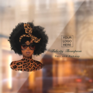 Afro-Amerikaanse kapper Raamsticker