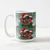 Afro-Amerikaanse Kerst Elf Koffiemok (Links)