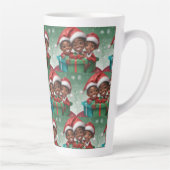 Afro-Amerikaanse Kerst Elf Latte Mok (Rechts)