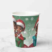Afro-Amerikaanse Kerst Elf Papieren Bekers (Links)