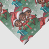 Afro-Amerikaanse Kerst Elf Tissuepapier (Detail)