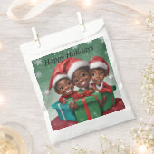 Afro-Amerikaanse Kerst Elfs Bedankzakje (Geknipt)