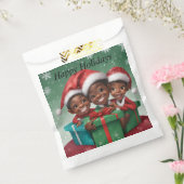 Afro-Amerikaanse Kerst Elfs Bedankzakje (Gezegeld)