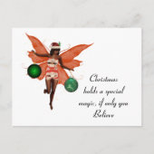 Afro-Amerikaanse Kerst Fairy Briefkaart (Voorkant)