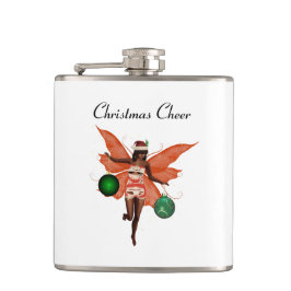 Afro-Amerikaanse Kerst Fairy Drink Flask Heupfles
