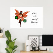 Afro-Amerikaanse Kerst Fairy Poster (Thuiskantoor)