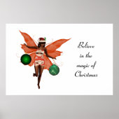 Afro-Amerikaanse Kerst Fairy Poster (Voorkant)