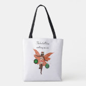 Afro-Amerikaanse kerst fee Canvas tas (Achterkant)