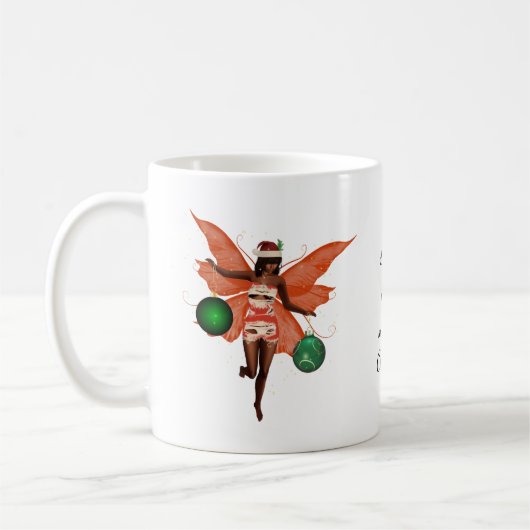 Afro-Amerikaanse kerst fee koffie Mok (Links)