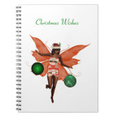 Afro-Amerikaanse kerst fee spiraal Notitieboek (Voorkant)