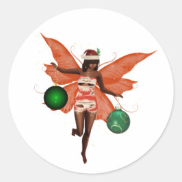 Afro-Amerikaanse kerst fee Stickers