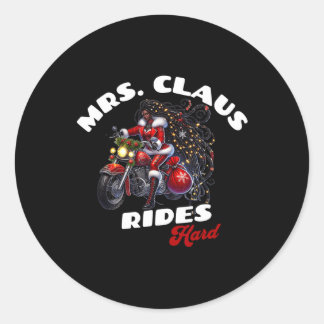 Afro-Amerikaanse kerst mevrouw Claus X-mas Ronde Sticker