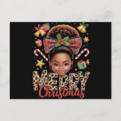 Afro-Amerikaanse Kerst Misbundel Zwarte Moeder  Feestdagenkaart (Voorkant)