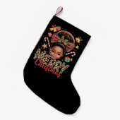 Afro-Amerikaanse Kerst Misbundel Zwarte Moeder Kleine Kerstsok (Voorkant (Hangend))