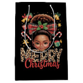 Afro-Amerikaanse Kerst Misbundel Zwarte Moeder Medium Cadeauzakje (Voorkant)