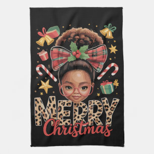 Afro-Amerikaanse Kerst Misbundel Zwarte Moeder Theedoek