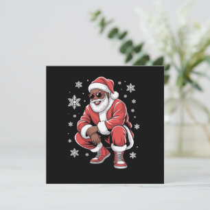 Afro-Amerikaanse Kerst Pyjama Kerstmis Afro Kerstm Kaart