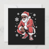 Afro-Amerikaanse Kerst Pyjama Kerstmis Afro Kerstm Kaart (Voorkant)