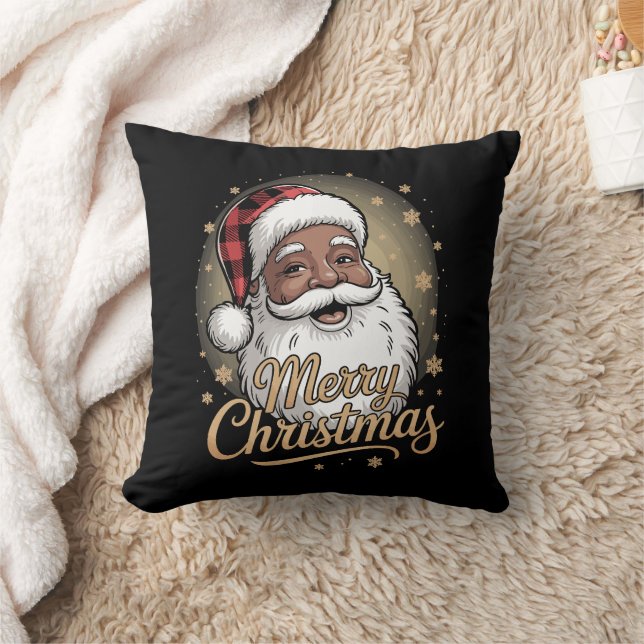 Afro-Amerikaanse Kerst Pyjama's Sinterklaas  Kussen (Deken)