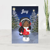 Afro-Amerikaanse kerst wenskaart Kaart (Voorkant)