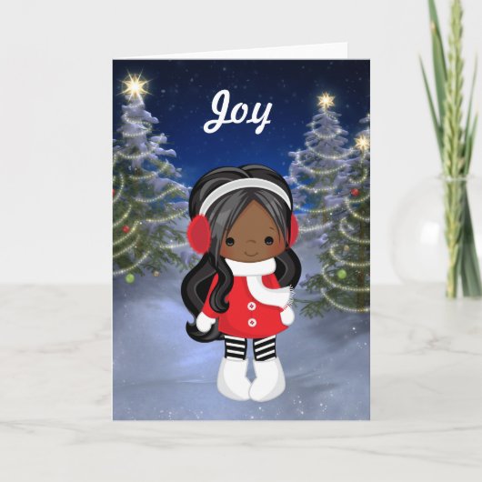 Afro-Amerikaanse kerst wenskaart Kaart (Voorkant)