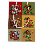 Afro-Amerikaanse kerstcadeautas Medium Cadeauzakje (Achterkant)