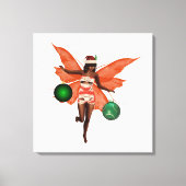 Afro-Amerikaanse Kerstfee Canvas Wall Art (Voorkant)