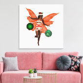 Afro-Amerikaanse Kerstfee Canvas Wall Art Afdruk (Insitu (Woonkamer))