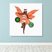 Afro-Amerikaanse Kerstfee Canvas Wall Art Afdruk (Insitu (Houten vloer))