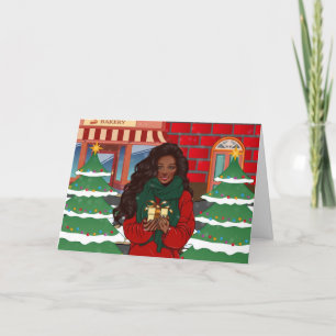 Afro-Amerikaanse kerstkaart Feestdagen Kaart