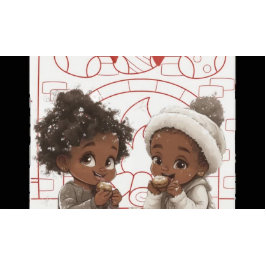 Afro-Amerikaanse kerstkaart Feestdagen Kaart