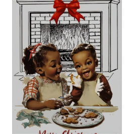 Afro-Amerikaanse kerstkaart Feestdagen Kaart