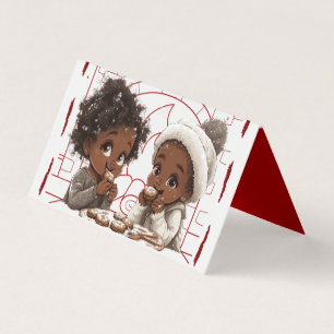 Afro-Amerikaanse kerstkaart Kaart