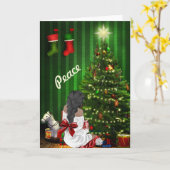 Afro-Amerikaanse kerstkaart Kaart (Gele Bloem)