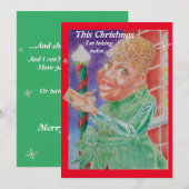 Afro-Amerikaanse kerstkaart voor iemand die aardig (Voorkant / Achterkant)