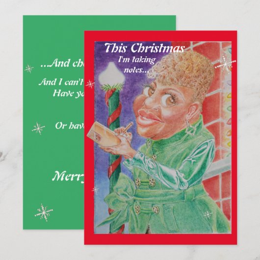 Afro-Amerikaanse kerstkaart voor iemand die aardig (Voorkant / Achterkant)